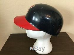 Cleveland Indians VINTAGE GAME USED 1980s Amercian Baseball Cap Batting Helmet