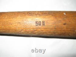 E. G. Simmons Swatter 50 H Wooden Baseball Bat Circa 1920 Vintage Wood Bat