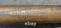 E4 RARE ANTIQUE VTG 20S 30S 34 HOGE LUMBER CHRISTMAS TREE Wood Baseball Bat