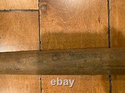 Early 1900's Vintage Old Hickory Baseball Bat Model W 35 Super Rare