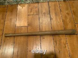 Early 1900's Vintage Old Hickory Baseball Bat Model W 35 Super Rare