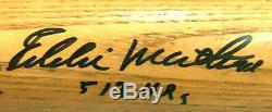 Eddie Mathews signed Game Model LS vintage Baseball Bat INS 512 Hrs Auto JSA COA
