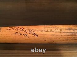 Eddie Mathews signed LS vintage Baseball Bat INS 512 Hr Auto JSA AUTHENTICATED