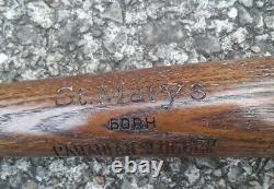 Excellent Baseball Bat Vintage St. MARY'S CANADIAN SLUGGER Master Nmt