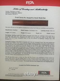 Fred Clarke Spalding Gold Medal Vtg Baseball Bat Antique 1908-1911 Psa Gu 6