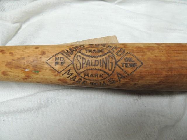 Game Used Bat From The 1920's Spalding Hand Turned Bat -vintage