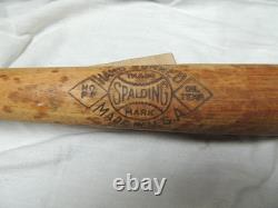 Game Used Bat From the 1920's Spalding Hand Turned Bat -Vintage