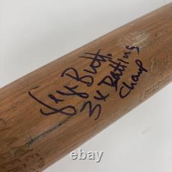 George Brett 3x Bating Champ Signed Vintage 1970's Baseball Bat JSA COA