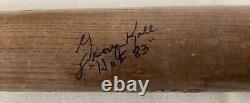 George Kell Signed Baseball Bat Vintage 50s H&B Leader Model Tiger Autograph BAS