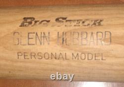 Glenn Hubbard 1984 #17 Atlanta Braves Vintage Game Used Bat Athletics Uncracked