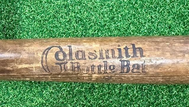Goldsmith Bottle Bat Antique Wood Baseball Model No. 7 Vintage Label 1917-1925