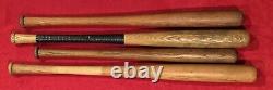 Group of 4 1950's Vintage Nellie Fox Baseball Bats White Sox Louisville Slugger