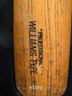 H&B Ted Williams Bat Line Drive Vintage Wood Baseball Bat Professional Type