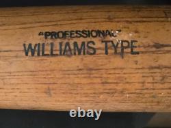 H&B Ted Williams Bat Line Drive Vintage Wood Baseball Bat Professional Type