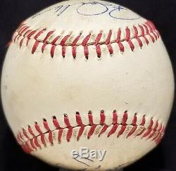 HARRY CARAY & RYNE SANDBERG Signed ONL FRICK Baseball CHICAGO CUBS TEAM vtg HOF