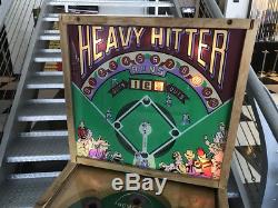 HEAVY HITTER 1947 BALLY PITCH n BAT BASEBALL GAME RARE VINTAGE PINBALL