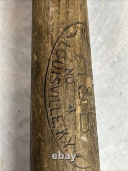 HILLEFRICH & BRADSBURY H&B No 4 LINE DRIVER Antique WOOD BASEBALL BAT