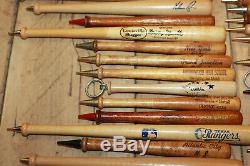 HUGE LOT! Vintage Advertising Souvenir Mini Baseball Bat Pencil Pen Mantle Ruth