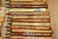 HUGE LOT! Vintage Advertising Souvenir Mini Baseball Bat Pencil Pen Mantle Ruth