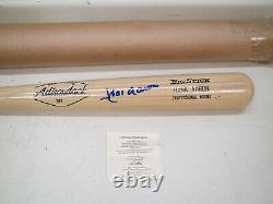 Hank Aaron Signed Autographed Vintage Adirondack 302 Blonde Baseball Bat with CoA