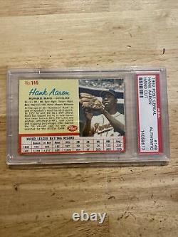 Hank Aaron Vintage PSA Post Cereal Hand Cut Authentic Collector Man Cave 1962