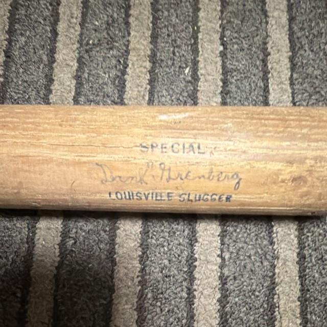 Hank Greenberg Louisville Slugger Wooden Baseball Bat Vintage