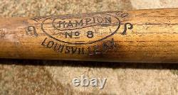 Hillerich & Bradsby Champion No. 8 ANTIQUE WOOD BASEBALL BAT Louisville KY USA