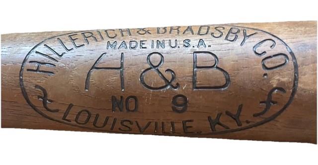 Hillerich & Bradsby Co. Louisville Ky 36 No 9 Wood Baseball Bat Ernie Lombardi