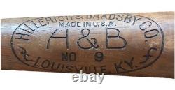 Hillerich & Bradsby Co. Louisville Ky 36 No 9 Wood Baseball Bat Ernie Lombardi