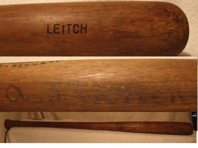 Hillerich & Bradsby Vintage Game Used Bat C. 1930s Stamped & Side Written Leitch