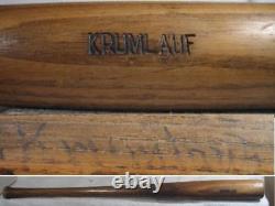 Hillerich & Bradsby Vintage Game Used Bat circa 1930's stamped Harry Krumlauf