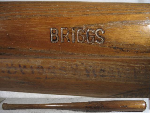 Hillerich & Bradsby Vintage Game Used Bat Side Written Briggs & Weaver 1929