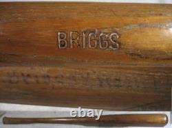 Hillerich & Bradsby Vintage Game Used Bat side written Briggs & Weaver 1929