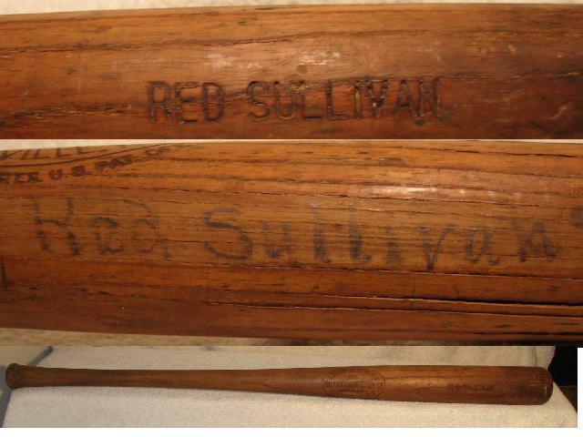 Hillerich & Bradsby Vintage Game Used Bat Stamped & Side Written Red Sullivan