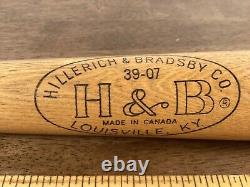 Hillerich & Bradsby Vintage Wood Baseball Bay Mickey Mantle Big Leaguer