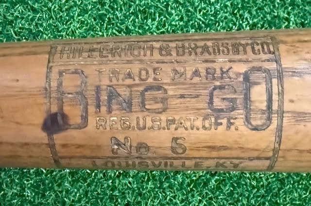 Hillrich & Bradsby Co Bing-go Vintage Used Baseball Bat 1920s-30s