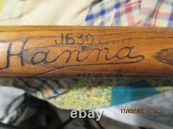 J630 Vintage Burke Hanna Wood Baseball Bat Hanna Mfg Co Athens, GA SP ANTIQUE BAT