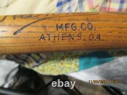 J630 Vintage Burke Hanna Wood Baseball Bat Hanna Mfg Co Athens, GA SP ANTIQUE BAT