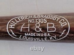 JACKIE ROBINSON H&B 130S Model Safe Hit Baseball Bat 34 Brooklyn Dodgers VTG EX