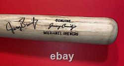 JEREMY BURNITZ MILWAUKEE BREWERS Louisville Slugger Baseball Bat Signed Vtg Auto