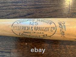 JOHNNY TEMPLE SIGNED GAME USED BASEBALL BAT VTG REDS INDIANS ORIOLES COLT 45s