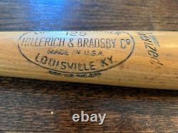 JOHNNY TEMPLE SIGNED GAME USED BASEBALL BAT VTG REDS INDIANS ORIOLES COLT 45s