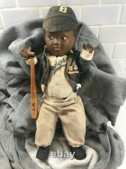 Jackie Robinson vintage original 1950 Allied-Grand Mfg. Doll with bat and tag RARE