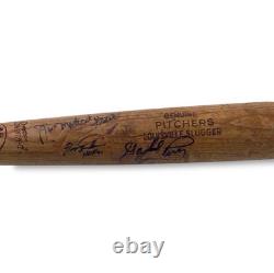 Jim Muscat Grant Gaylord Perry Fergie Jenkins HOF 91 Signed Auto Bat JSA Cert Jim Muscat Grant Gaylord Perry Fergie Jenkins HOF 91 Signed Auto Bat JSA Cert