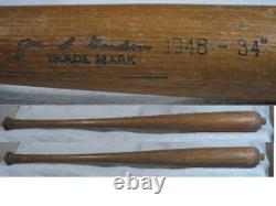Joe Gordon 1946 Louisville Slugger Vintage Lathe Bat New York Yankees