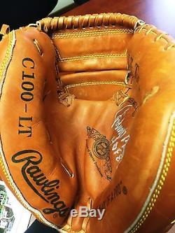 Johnny Bench Signed Vintage Cincinnati Reds Rawlings Baseball Glove Mitt COA bat