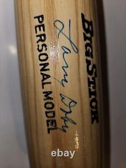 Larry Doby Signed Bat Vintage Baseball MLB Collectible Indians Autograph Sports