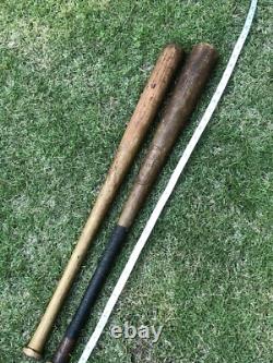 Lot 2 Vintage Antique Wooden Baseball Bats Louisville Slugger Hillerich Bradsby Lot 2 Vintage Antique Wooden Baseball Bats Louisville Slugger Hillerich Bradsby