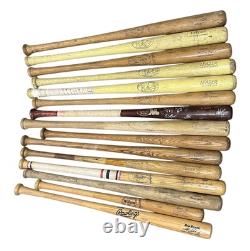Lot of 15 Vintage Baseball Bats including Jackie Robinson, Berra, Fox, Aaron + Lot of 15 Vintage Baseball Bats including Jackie Robinson, Berra, Fox, Aaron +