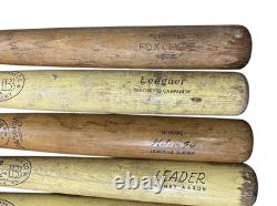Lot of 15 Vintage Baseball Bats including Jackie Robinson, Berra, Fox, Aaron + Lot of 15 Vintage Baseball Bats including Jackie Robinson, Berra, Fox, Aaron +